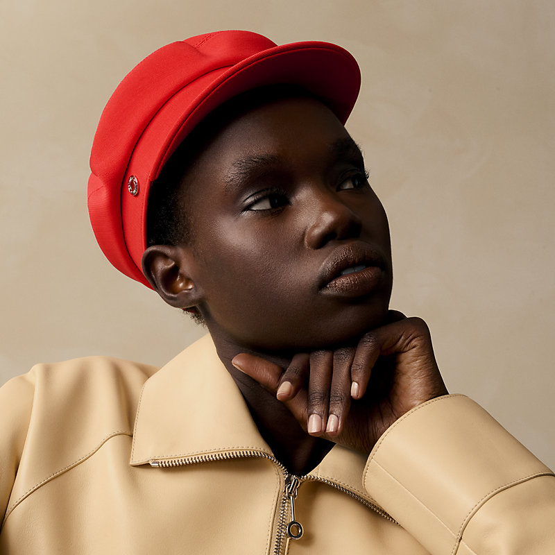 キャスケット 《ヴォーバン》 ミラノジャージー - ベージュ | Hermès